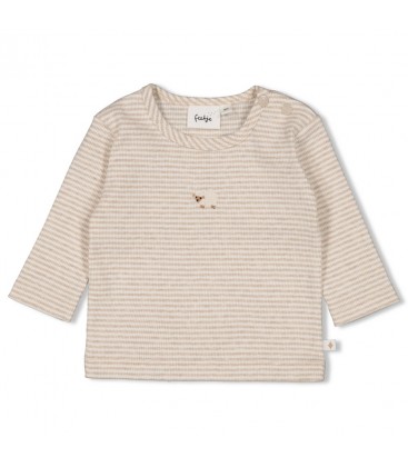 Feetje Longsleeve rib met streep - Sleepy Sheepy