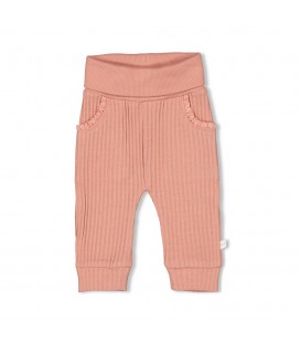 Feetje Broek ajour rib - Morning Sun