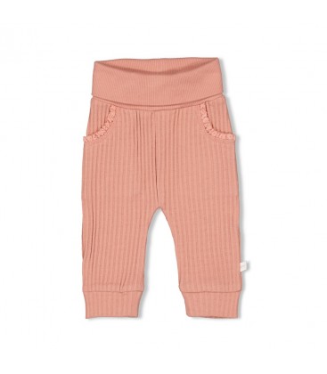 Feetje Broek ajour rib - Morning Sun