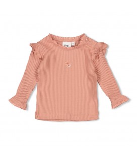 Feetje Longsleeve ajour rib - Morning Sun