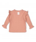 Feetje Longsleeve ajour rib - Morning Sun