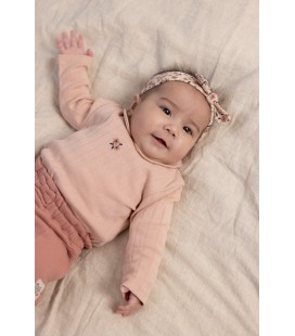Feetje Longsleeve pointelle rib - Woodland Bloom