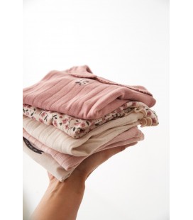 Feetje Longsleeve pointelle rib - Woodland Bloom