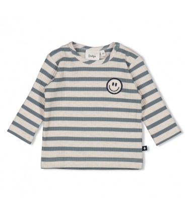 Feetje Longsleeve rib met streep - Let's Go!