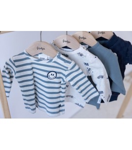 Feetje Longsleeve rib met streep - Let's Go!