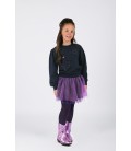 Rory B.Nosy girls mesh skirt with printed layer