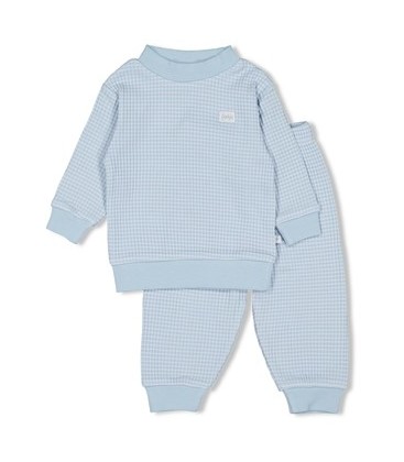Feetje Wafel Pyjama Baby blauw