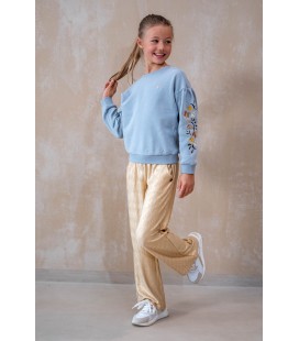 Fenya Flo girls metallic straight leg pants