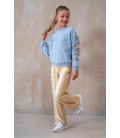 Fenya Flo girls metallic straight leg pants