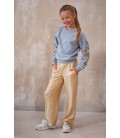 Fenya Flo girls metallic straight leg pants