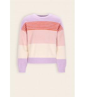 Nono Kendra Fluffy Striped Sweater