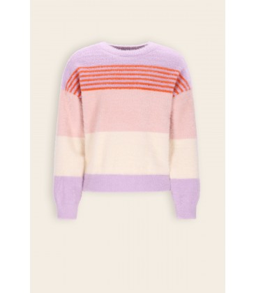 Nono Kendra Fluffy Striped Sweater
