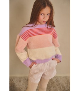 Nono Kendra Fluffy Striped Sweater