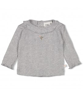 Feetje Longsleeve ajour rib - Fields of Green