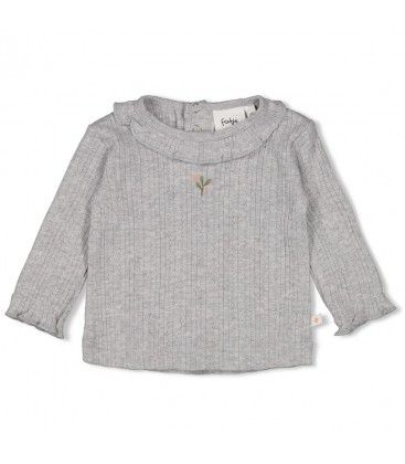 Feetje Longsleeve ajour rib - Fields of Green
