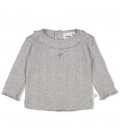 Feetje Longsleeve ajour rib - Fields of Green