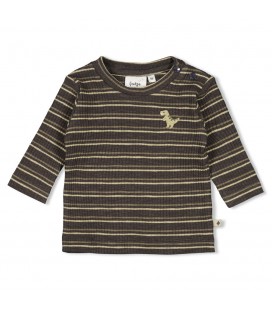 Feetje Longsleeve rib met streep - Rawrsome