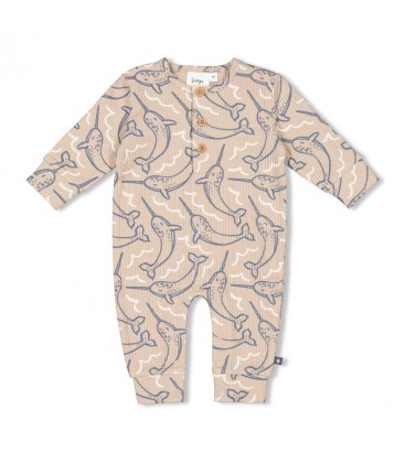 Feetje Pak rib AOP - Narwal