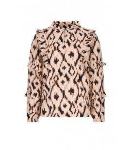 Carlin Flo girls woven blouse with ruffle