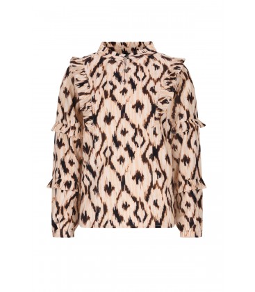 Carlin Flo girls woven blouse with ruffle