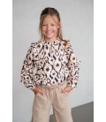 Carlin Flo girls woven blouse with ruffle