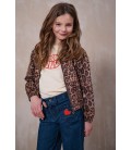 Diala Flo girls AOP cardigan with zipper closure