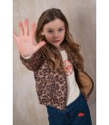 Diala Flo girls AOP cardigan with zipper closure