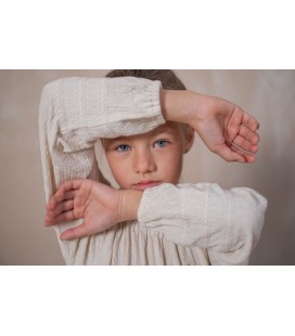 Eli Flo girls jacquard jersey blouse