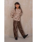 Fem Flo girls velvet wide leg pants