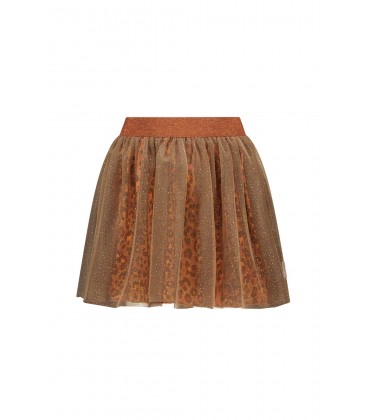 Rory B.Nosy girls mesh skirt with printed layer