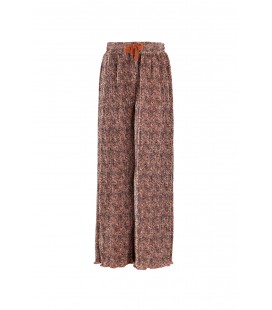 Nono Sun AOP Leopard Plissee Palazzo