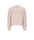 Nono Konono Sweater with velvet contrast sleeves