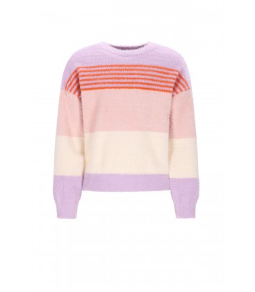 Nono Kendra Fluffy Striped Sweater