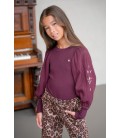 Eloise Flo Top Girls With rib body and balloon sleves