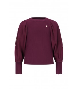 Eloise Flo Top Girls With rib body and balloon sleves