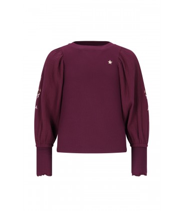 Eloise Flo Top Girls With rib body and balloon sleves
