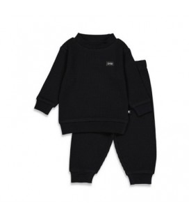Pyjama wafel - Family Edition Fancy black