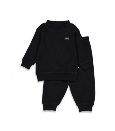 Pyjama wafel - Family Edition Fancy black