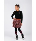 Daphne B.Nosy girls dress with 2-layer printed skirt