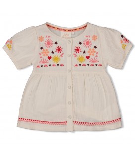 Jubel Blouse mousseline met embroidery - Salsa Sunset