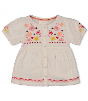 Jubel Blouse mousseline met embroidery - Salsa Sunset