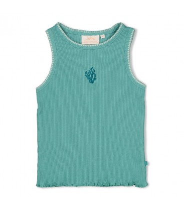 Jubel Singlet pointelle rib - Lazy Lagoon