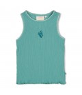Jubel Singlet pointelle rib - Lazy Lagoon