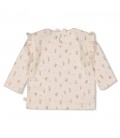 Feetje Longsleeve pointelle rib AOP - Flower Ranch