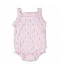Feetje Romper pointelle rib AOP - Flower Ranch