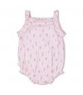 Feetje Romper pointelle rib AOP - Flower Ranch