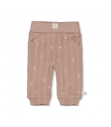 Feetje Broek pointelle rib AOP - Delicate Flower