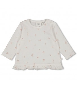 Feetje Longsleeve ruches crinkle AOP - Delicate Flower