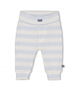 Feetje Broek rib met streep - Blue Ocean