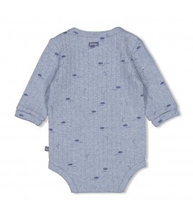 Feetje Romper rib AOP - Blue Ocean